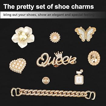22 Shoe Charm Con Cristalli - Accessori Per Scarpe Fai-Da-Te, Ciondoli Decorativi | Per Sandali, Zoccoli - Foto 7
