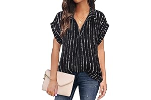 White House Black Market Women's Chiffon V-Neck Blouse