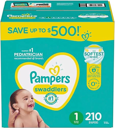 Miniatura 1 de Pampers Pañales desechables Swaddlers talla 1 210 unidades