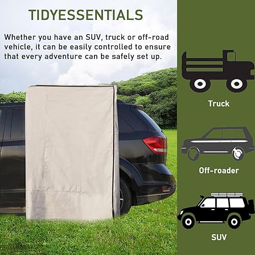 Miniatura 7 de Outdoor Garden Camping Tent,Shower Tent Awning for Car Side, Vehicle Awning Shower Room for SUV Truck, Privacy Shelter Bathroom Changing Room,