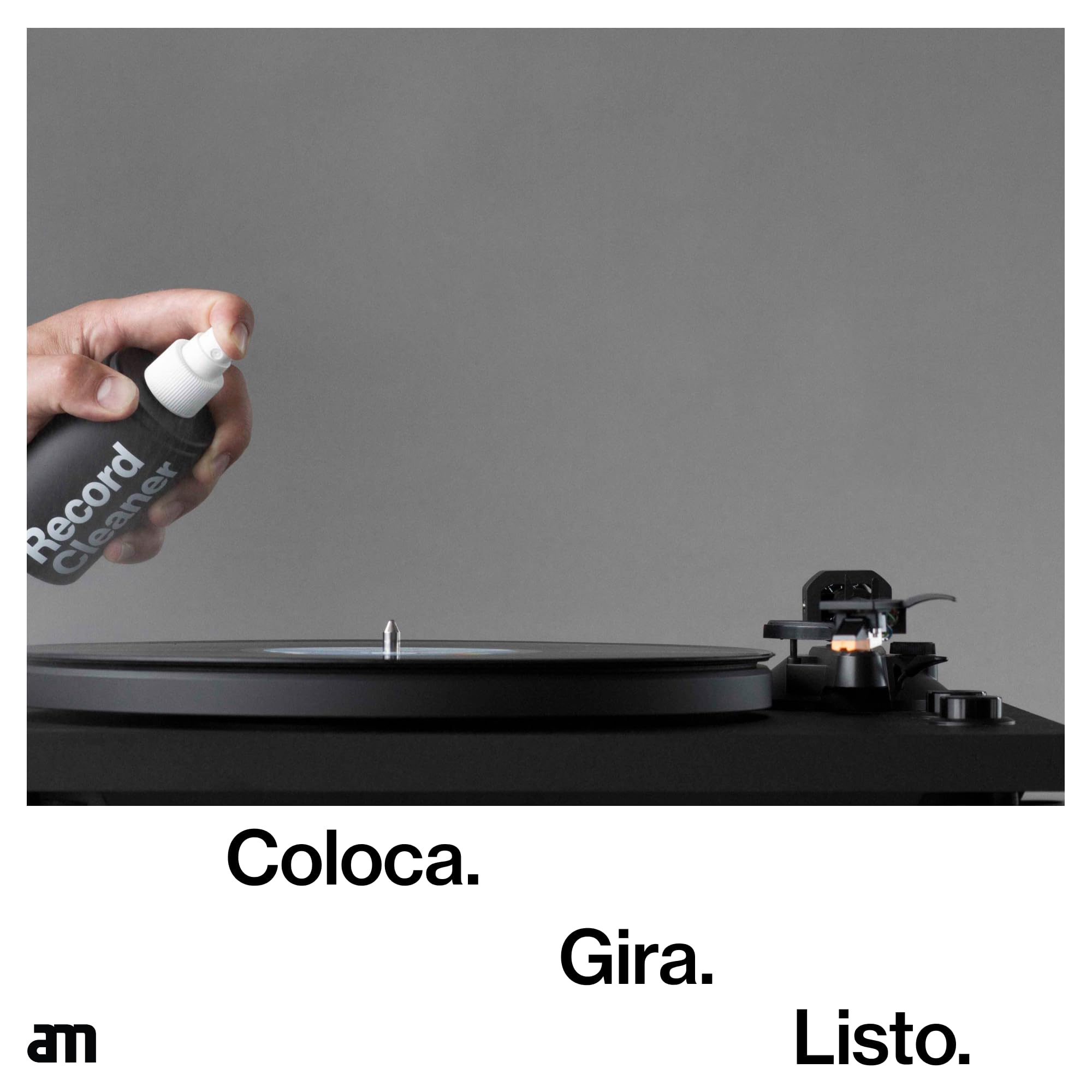 Am Kit Premium de Limpieza para Vinilos 4 en 1 – Limpiador de Discos, Limpiador de Aguja y Cepillos para el Cuidado de Vinilos y Tocadiscos