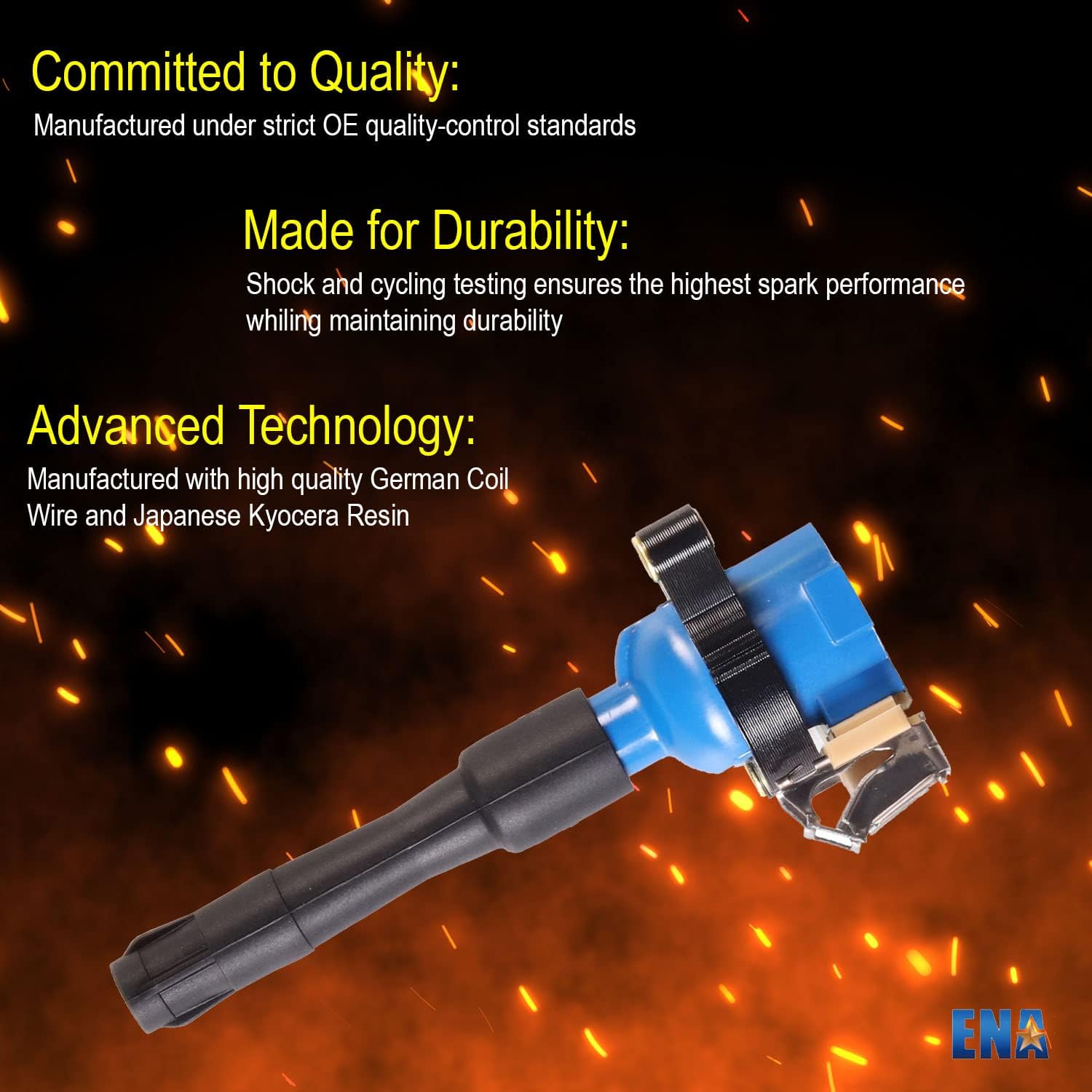 ENA Set of 1 Ignition Coil Compatible with BMW 525i 528i 530i M3 X5 Z3 323i 323is 325Ci 352i 352Xi 328i 328iS 330Ci 330i 330Xi Replacement for UF300 UF354