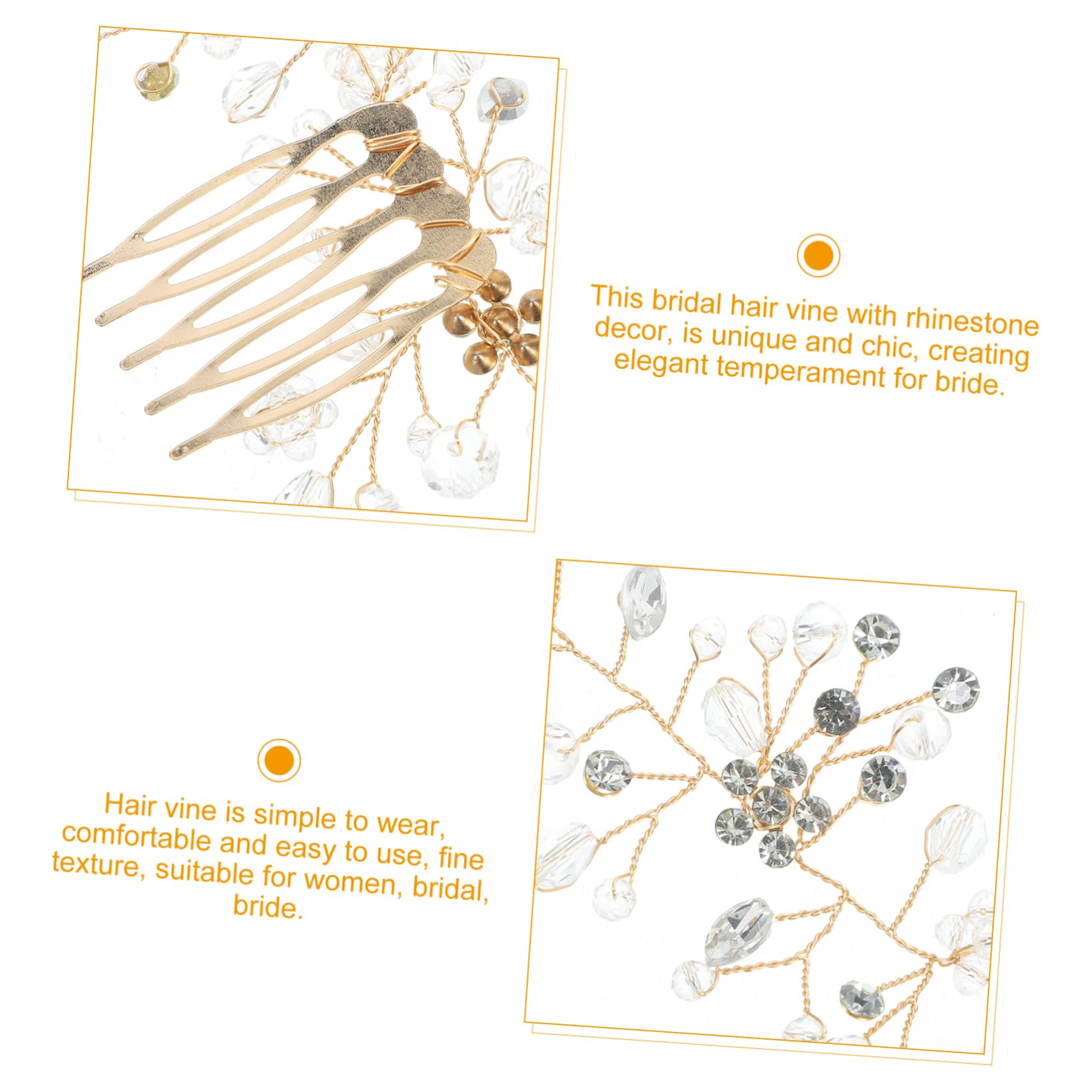 FOMIYES 4stücke Rhinestone Haarschmuck Mit Kamm Für Hochzeiten Haarvine Für Bräute Für Partys Und Besondere Anlässe Handgefertigt Hochwertigen Materialien