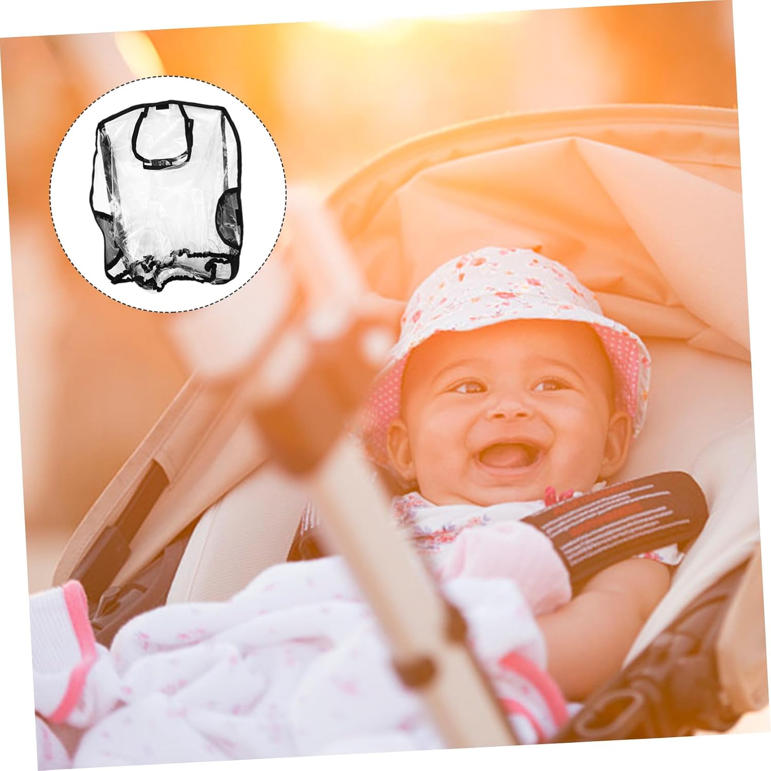 Stroller Rain Cover Windproof Buggy Rain Shield Carrier Cover Waterproof Carrier for Outdoor Weather Protection
