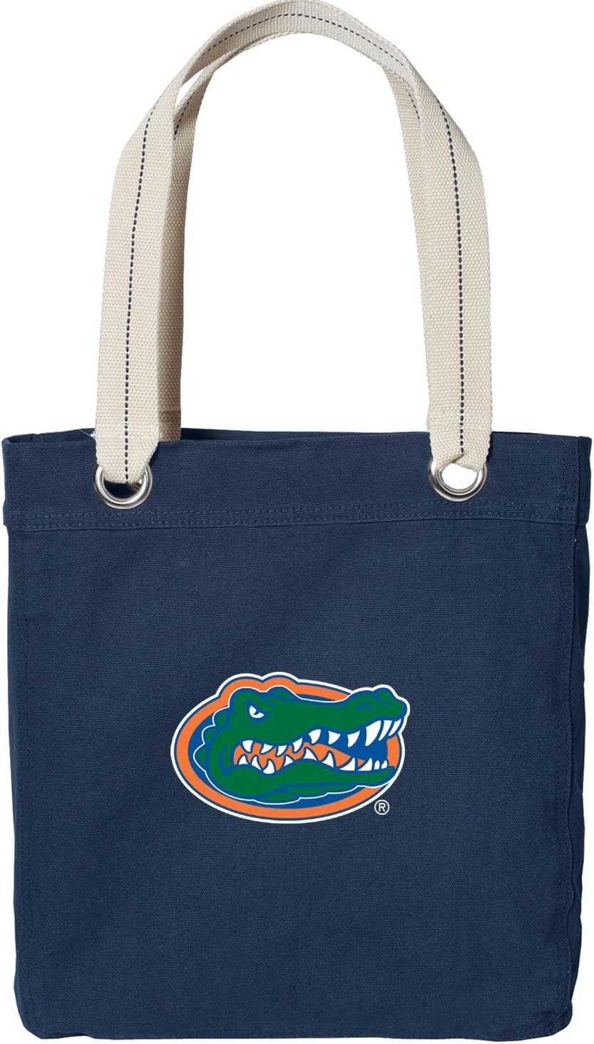 Broad Bay Florida Gators Tote Bag Rich Dye Washed Navy Cotton Canvas