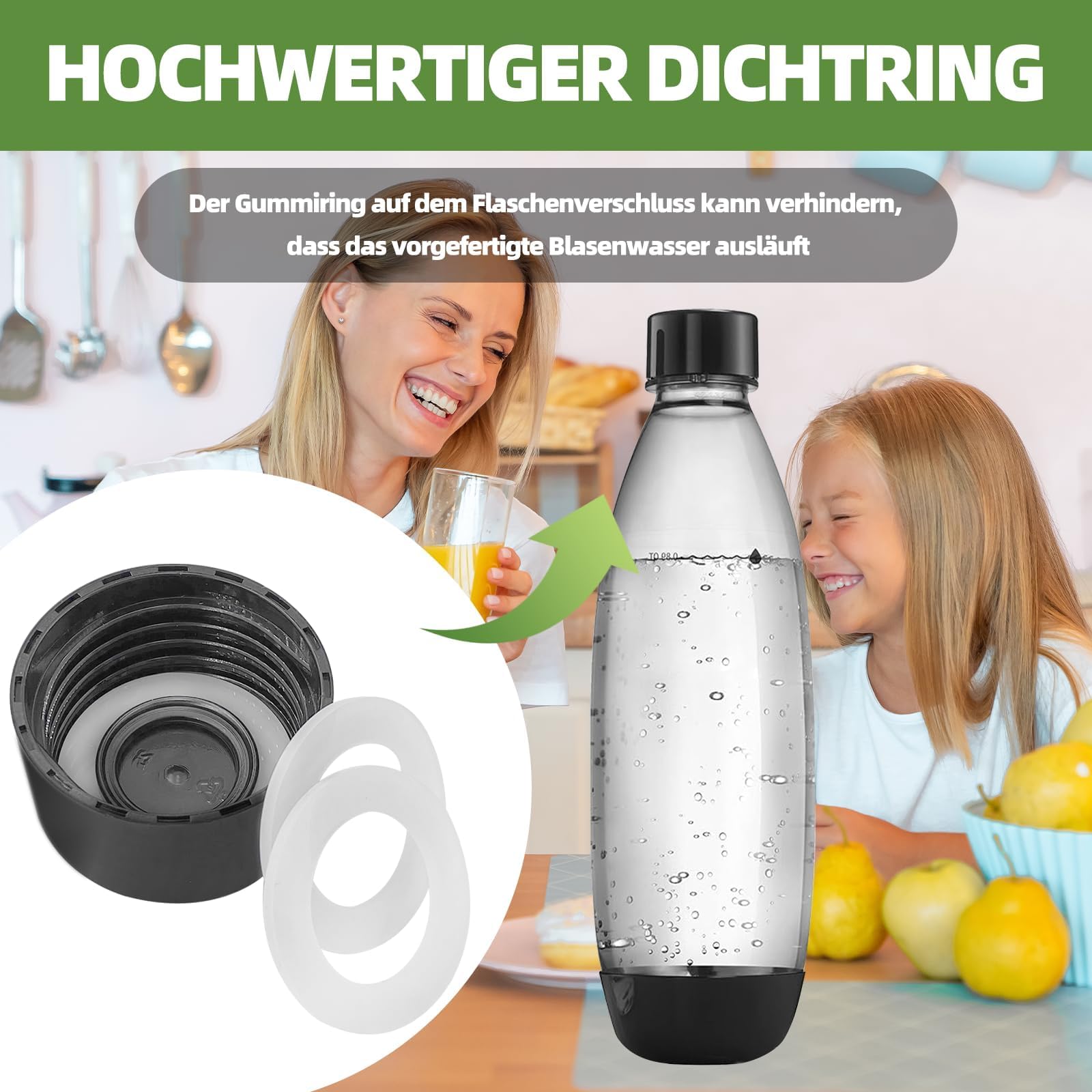 Uszczelka O-Ring Do Butelek PET Kompatybilna Z Sodastream D57 - Zamiennik Dla Uszczelki Pokrywy, Optymalizujący Wydajność Twojego Sprzętu Do Gazowania Wody(10 sztuk)
