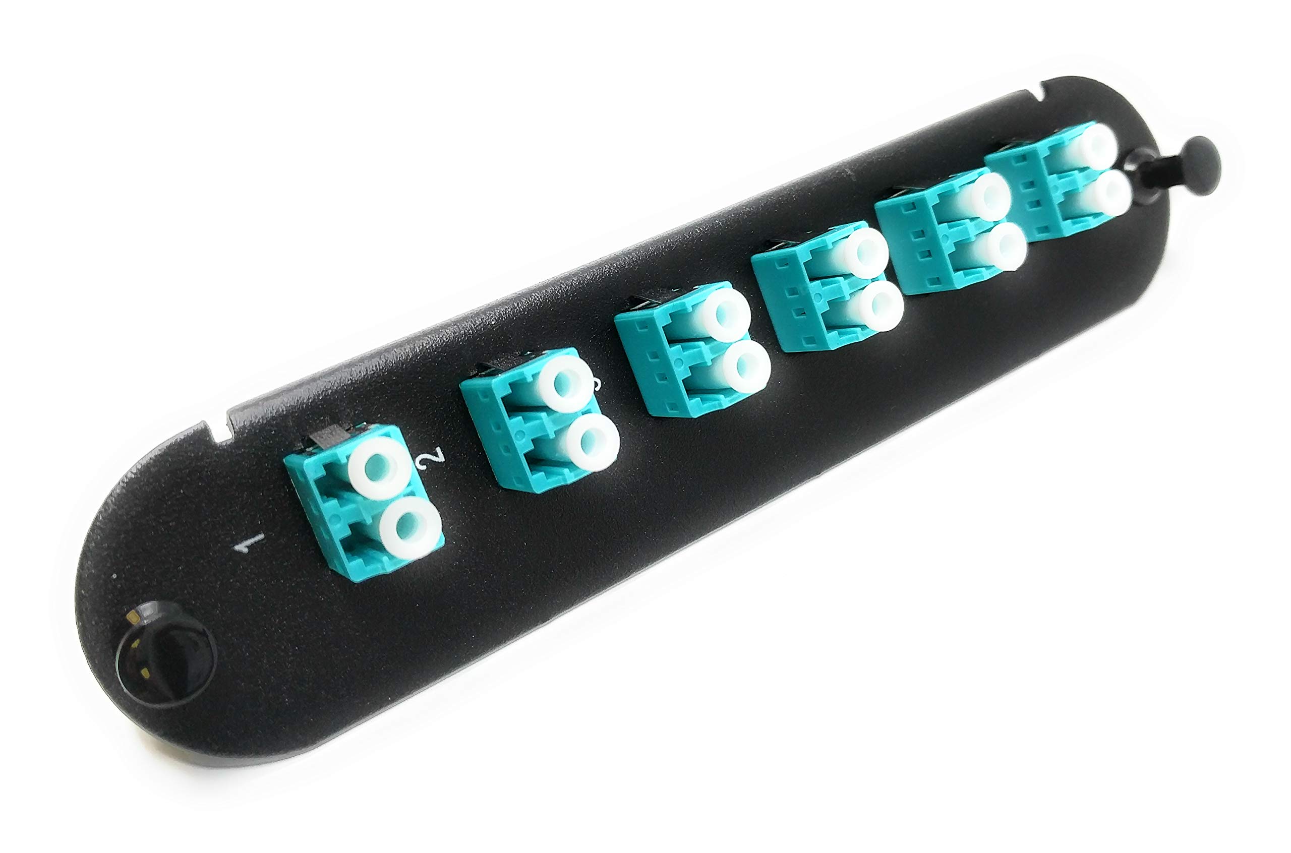 6 Adattatori Fibra Ottica, Da LC A LC Duplex, Multimodali, Colore Aqua. Marca Fiberopticdistribution.