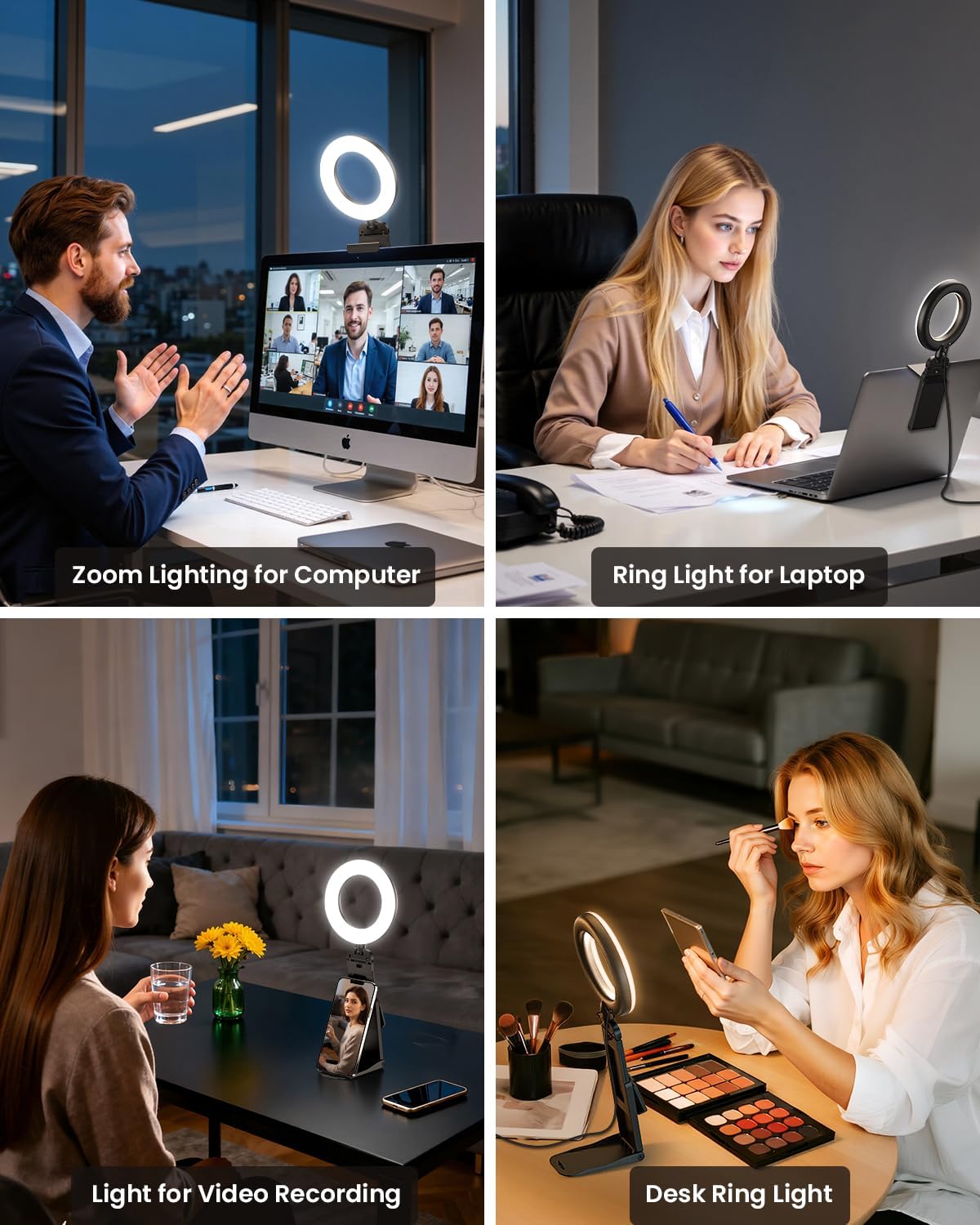 Evershop Ring Light USB cable connected to a laptop