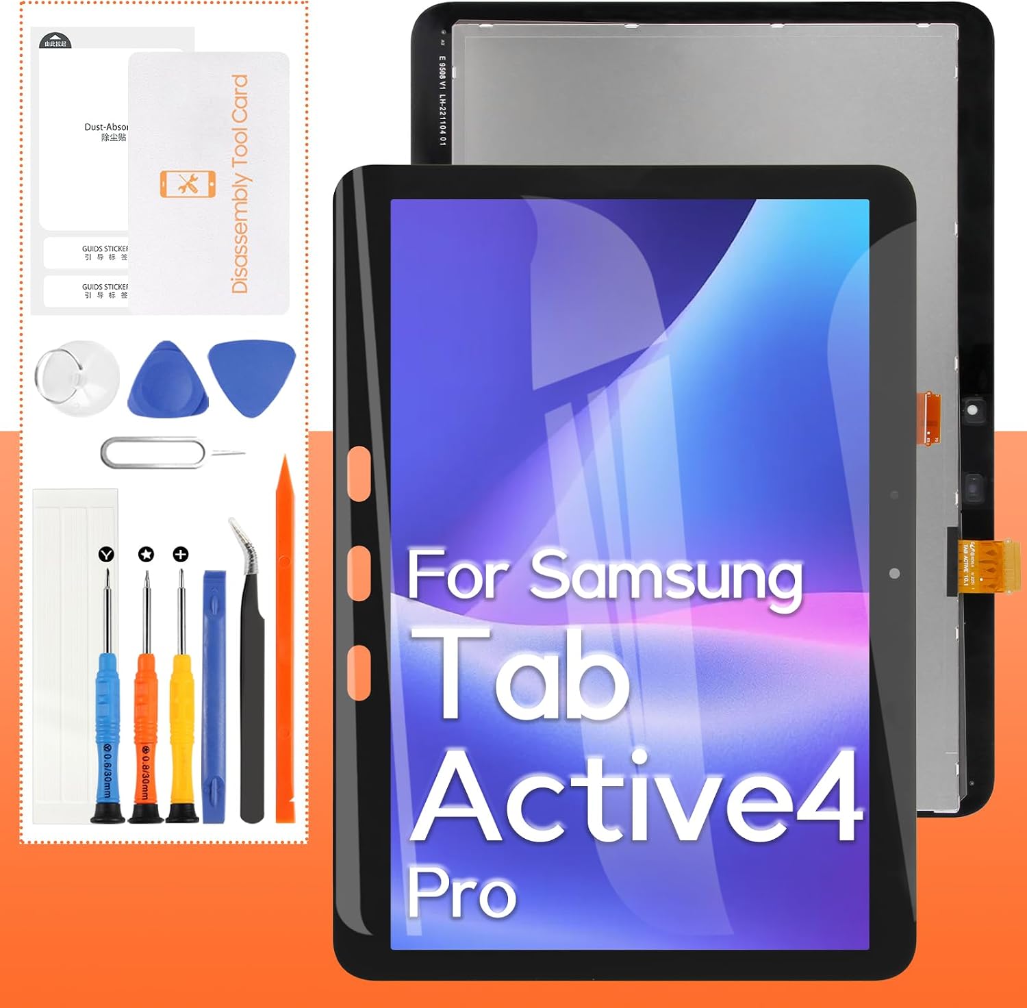 for Samsung Galaxy Tab Active4 Pro Screen Replacement SM-T636B T638U T638 T630 10.1 inches LCD Display Touch Screen Digitizer Full Assembly,with Tools