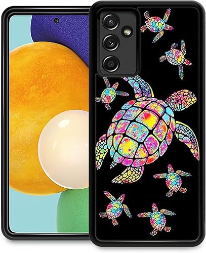CARLOCA Funda compatible con Samsung Galaxy A13 5G, colorida familia de tortugas arcoíris para Samsung Galaxy A13 5G, diseño gráfico de moda, a