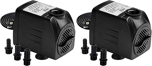Miniatura 9 de Simple Deluxe 550 GPH 45W Bomba de agua sumergible Cabezal de alimentación con entrada ajustable para pecera, hidroponía, fuentes, estanques,