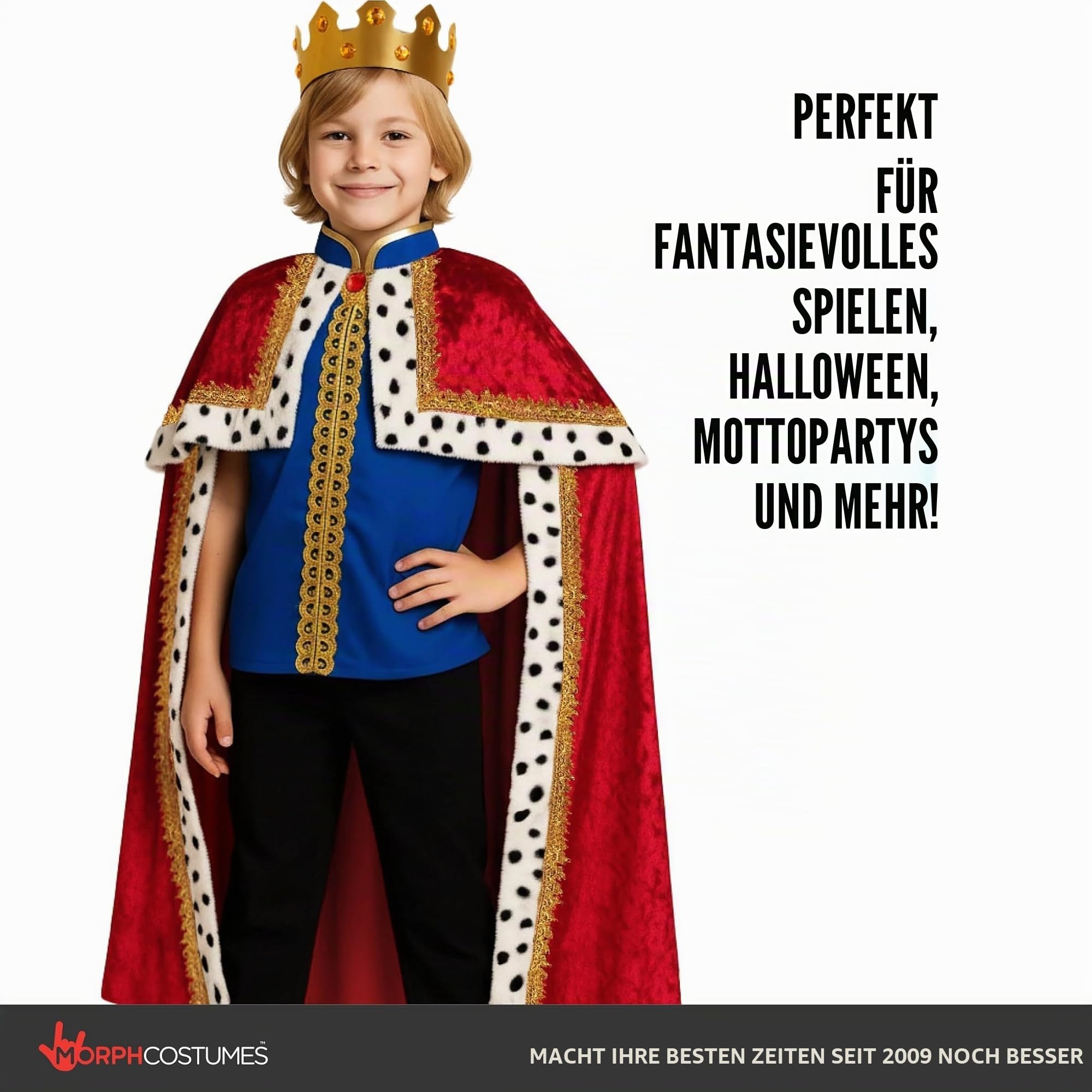 Morph König Kostüm Kinder, Kostüm König Kinder, Heilige Drei Könige Kostum, Faschingskostüme Kind, Karneval Kostum Kind