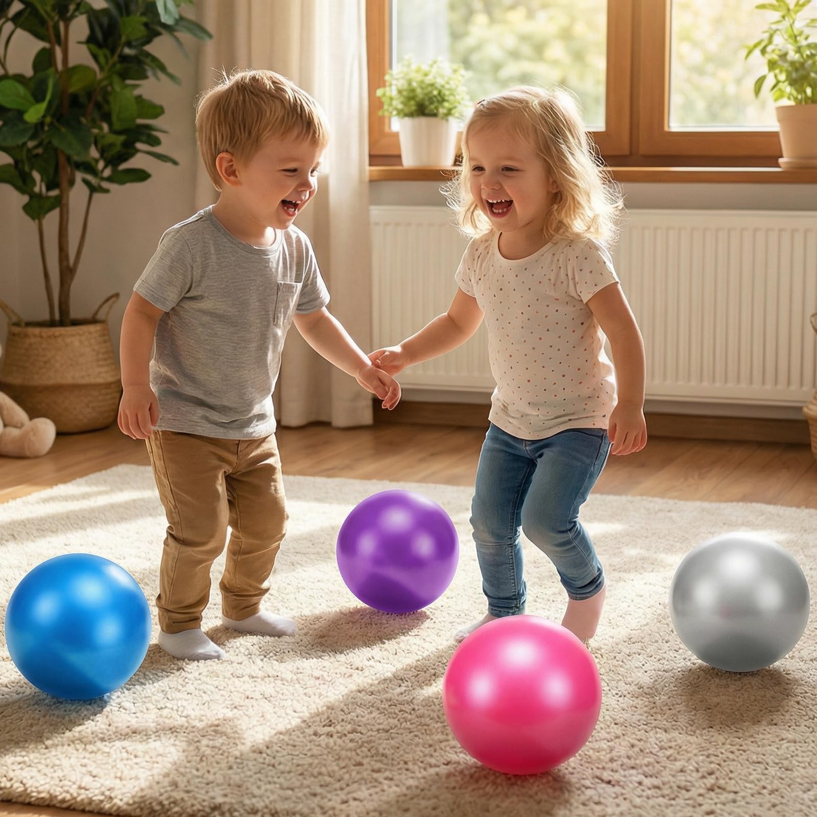 Kifmurase 20 mini palline da pilates per esercizi di pilates, 22,9 cm | Scoppio e antiscivolo, palline da yoga, per stabilità, fitness, fisioterapia, stretching e allenamento di forza