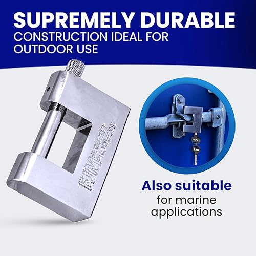 Miniatura 10 de SOBO SPSA80-KA Candado de seguridad triple chapado en cromo en forma de D, 3 - 18 pulgadas, SPSA60-KA