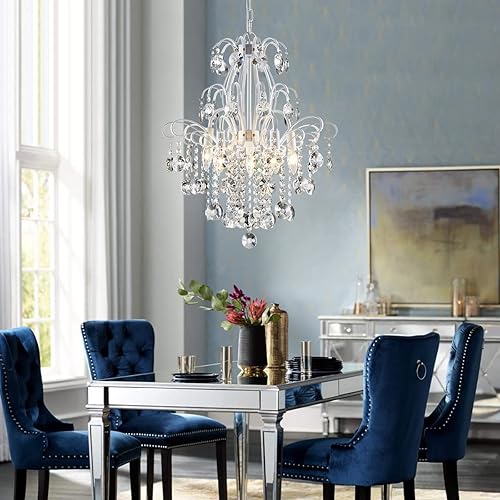 Miniatura 8 de WUZUPS Lámpara de techo colgante de 5 luces, lámpara de techo moderna para dormitorio, pasillo, bar, cocina, baño, 22.6 pulgadas de alto x 19.2