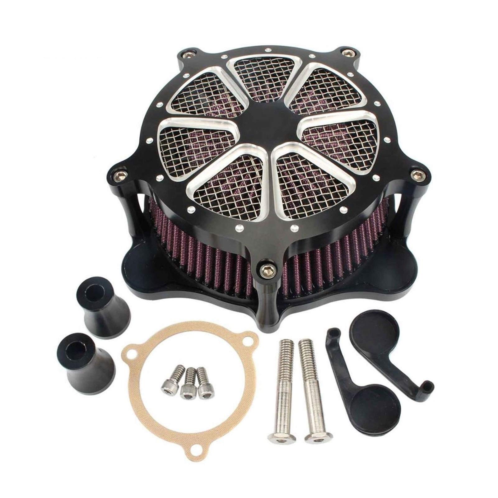 Filtr powietrza motocykla Venturi Cut Cleaner układ dolotowy, dla Harley, Touring Electra przemieszczanie się po ulicy Tri 2008-2016 Softail Dyna FXD