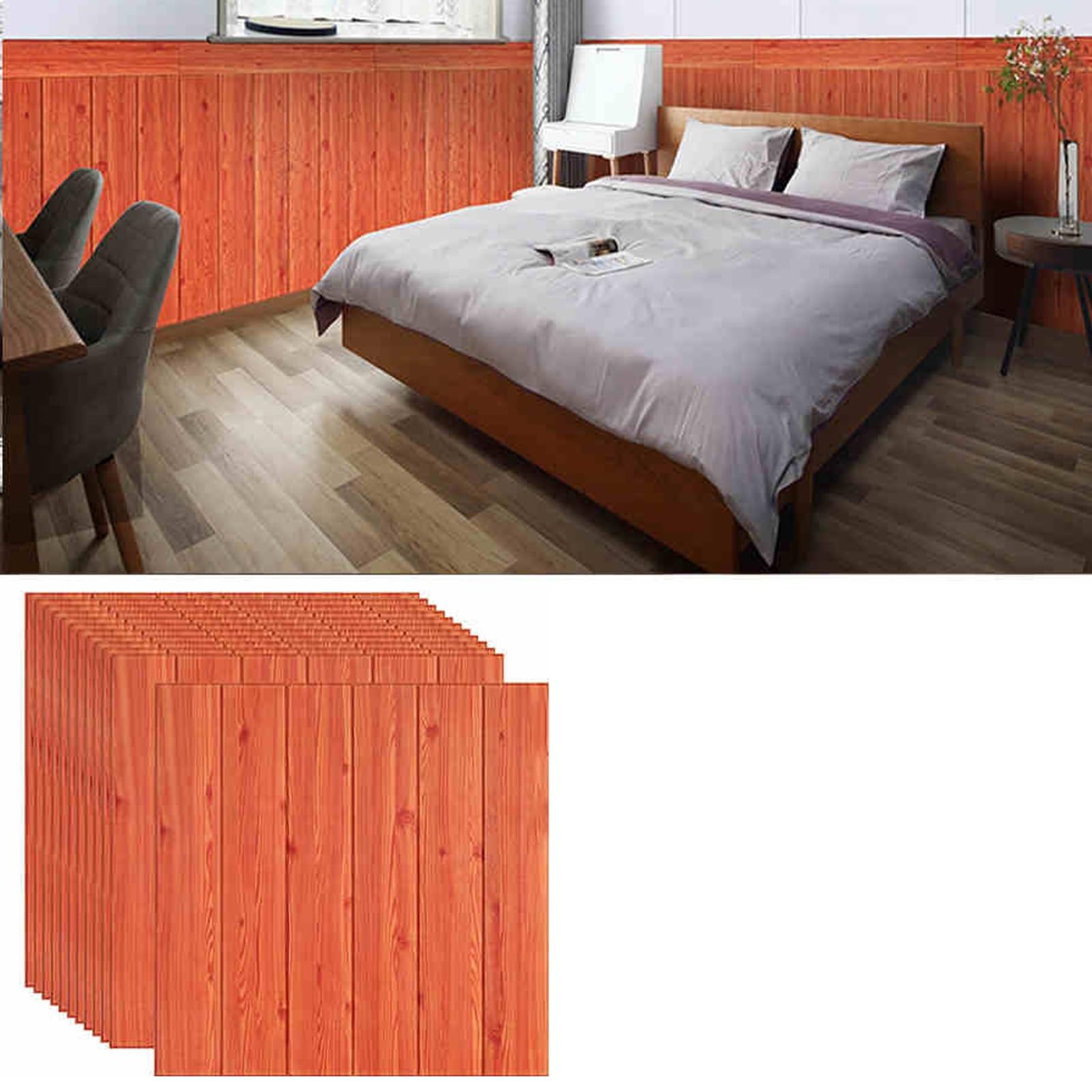 Carta da Parati 3D, Carta da Parati Autoadesiva, Autoadesiva, Adatta per Il Fai da Te, Impermeabile, Adatta per Soggiorno, Camera da Letto, 70 X 70 Cm(F,70cm/27.5in 10pcs)
