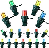 Vista 15 de Bombillas de repuesto LED Honoson de 5 mm para luces de cadena de Navidad, juego de luces de alambre de ángulo amplio LED para decoración del hogar