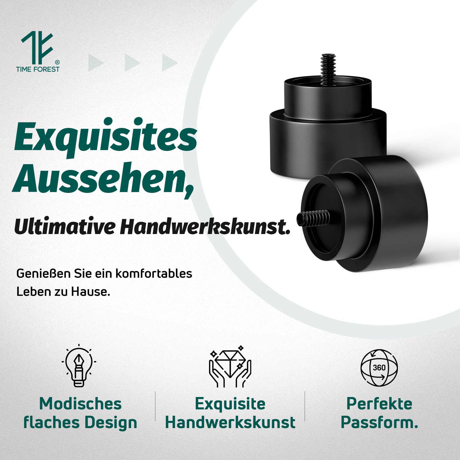 Schwarz Vorhangstange Ausziehbar Gardinenstange Curtain Rod Gardinenstangen für Fenster Outdoor (Schwarz Matt, 76 to 228 cm)
