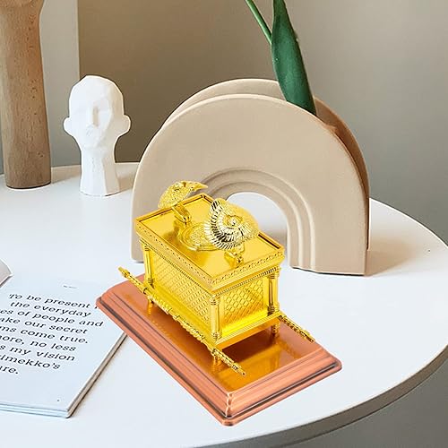 Miniatura 4 de PRETYZOOM Arca de aleación de réplica, oro de decoración religiosa para oficina en casa