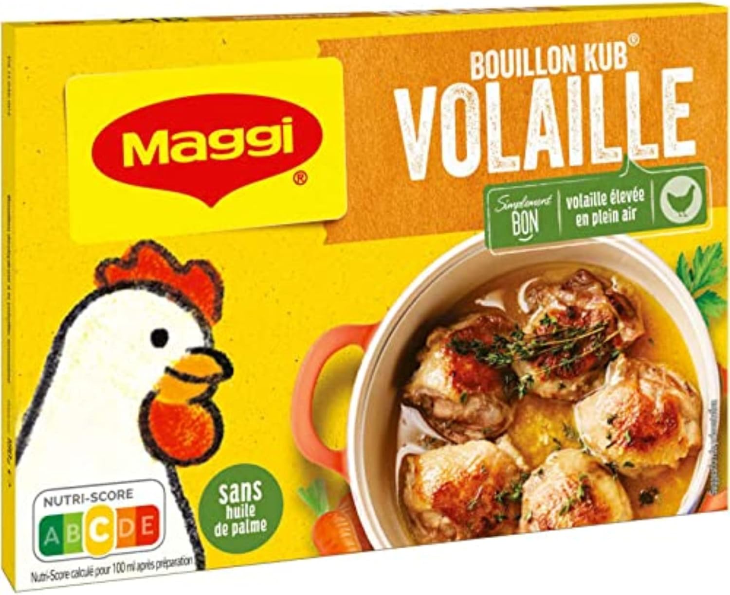 Maggi Bouillon kub volaille La boîte de 18 tablettes 180g Amazon