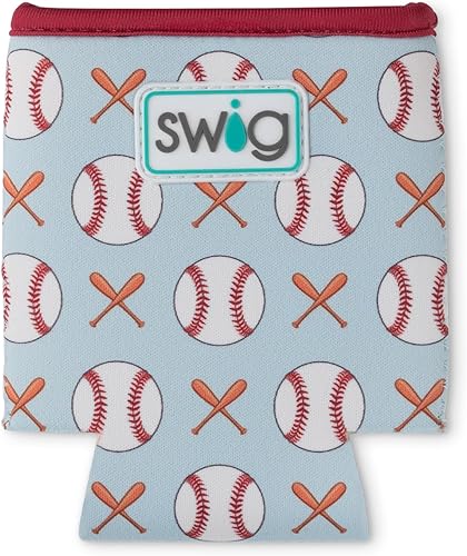 Miniatura 146 de Swig Life Skinny Can Coolie, soporte delgado de 12 onzas, enfriador de neopreno aislado con bolsillo, fundas para botellas de cerveza altas, All