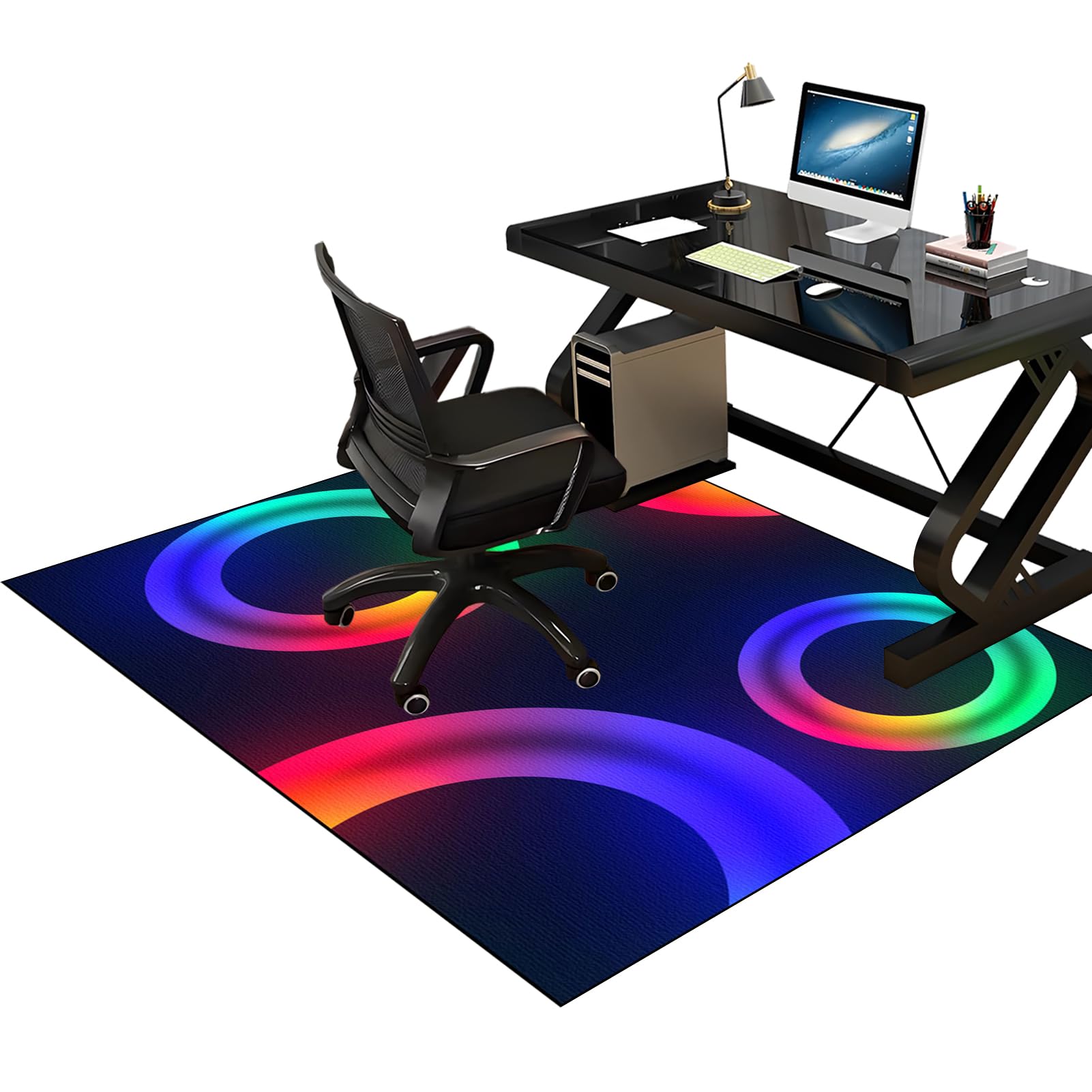 Heavy Duty Office Gaming Chair Mats for Carpeted and Hardwood Floor, Desk Chair Mat, Carpet Protector Chair Mat for Home and Office, Hard-Floor Chair Mats, Floor Mat for Office Chair 150 x 180 cm