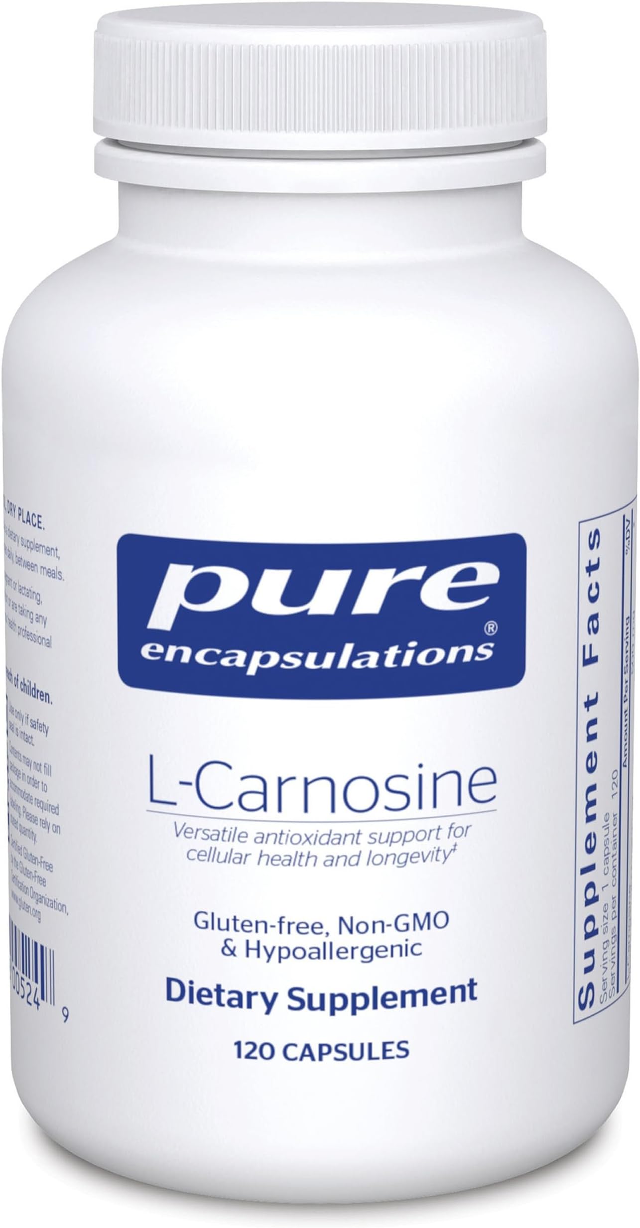 Pure Encapsulations L-Carnosine | Amino Acid Supplement for Joints, Brain, Antioxidants, Heart Health, and Exercise* | 120 Capsules