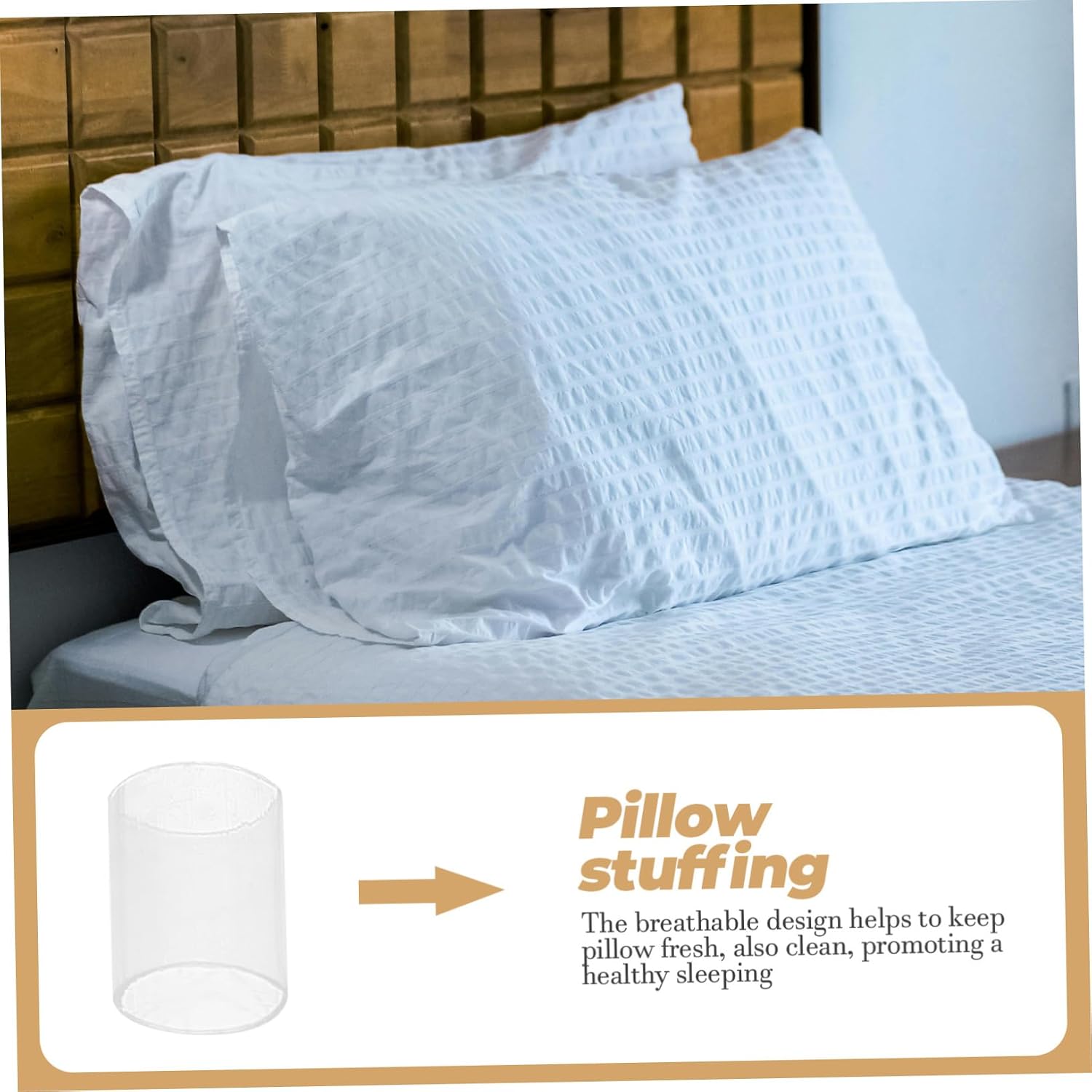 MAGICLULU 1 Pack Pillow Inserts Pe Filler Stuffing for Throw Pillows Transparent Elastic Material High Resilience Support Breathable Design for Comfortable Sleep
