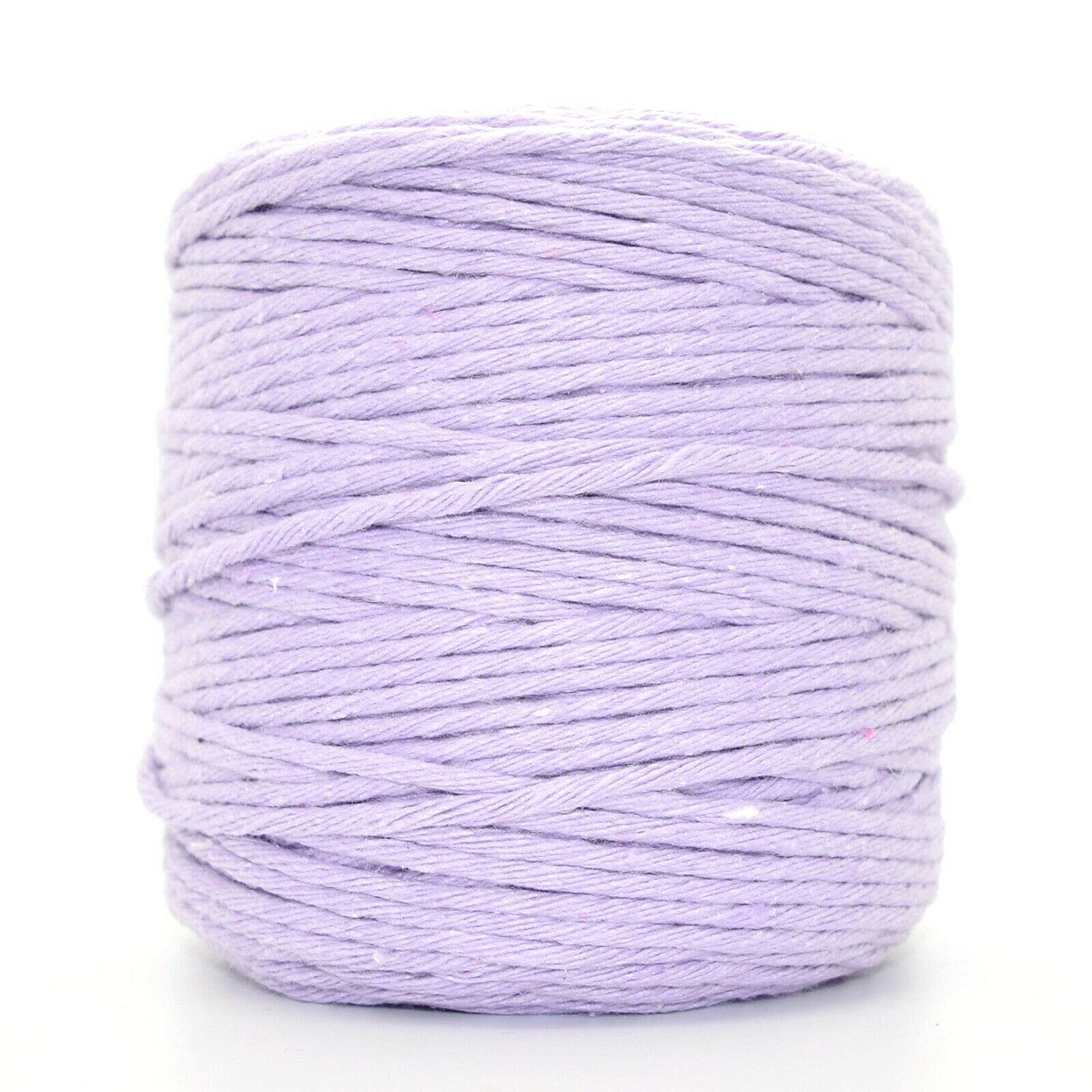 Soladirect Lilac Premium Macrame Cord, 200 M / 656 Ft Of 3 Mm Thick Natural Cotton Thread Yarn Macrame Rope For Wall Hangings, Plant Hangers, Diy Crafts, Home Decorations, Gift Wrapping (Reel)