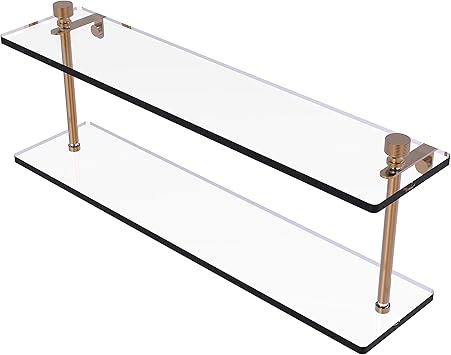 Allied Brass FT-2/22 Foxtrot Collection Two Tiered Glass Shelf