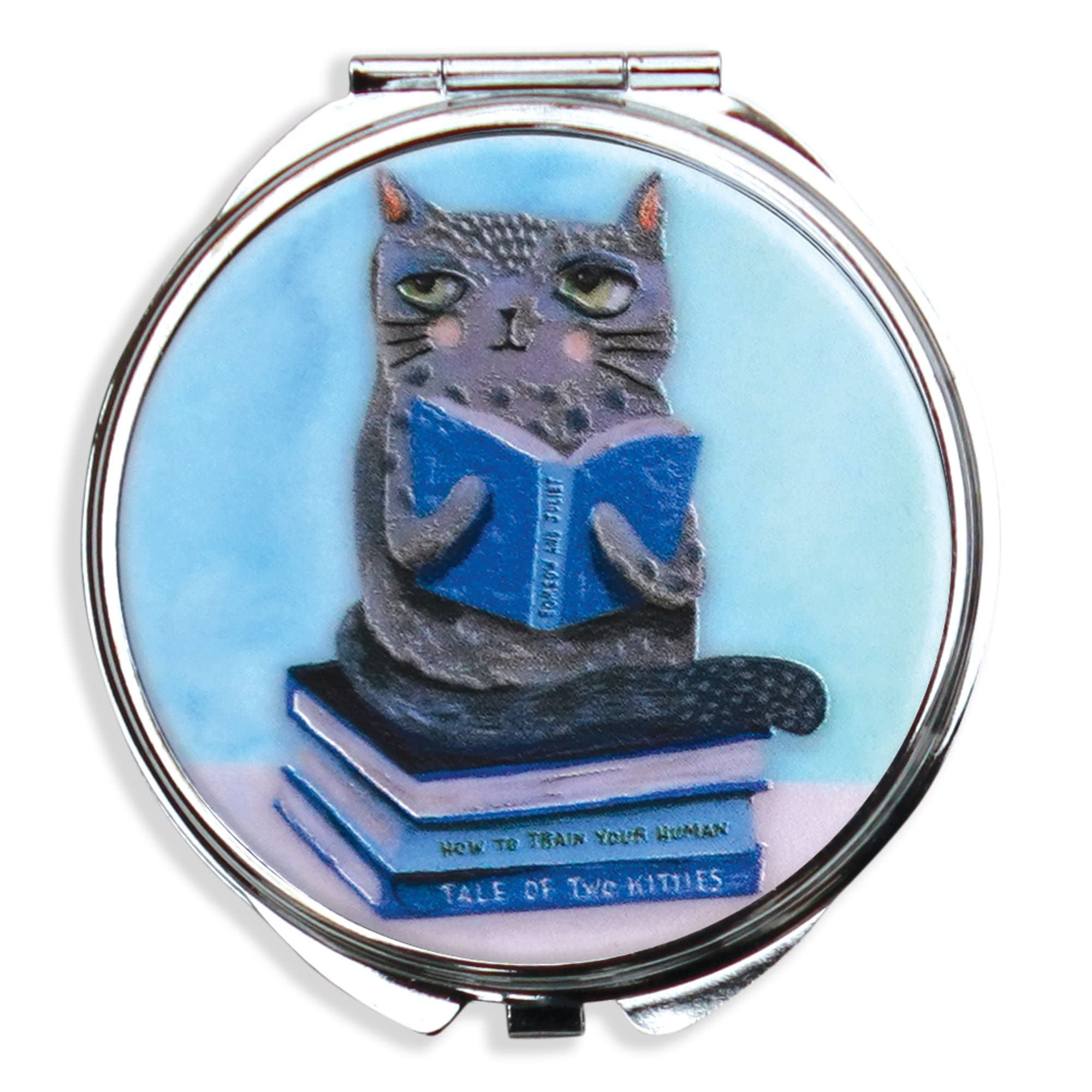 Allen Designs Cat and Books Trinket Box