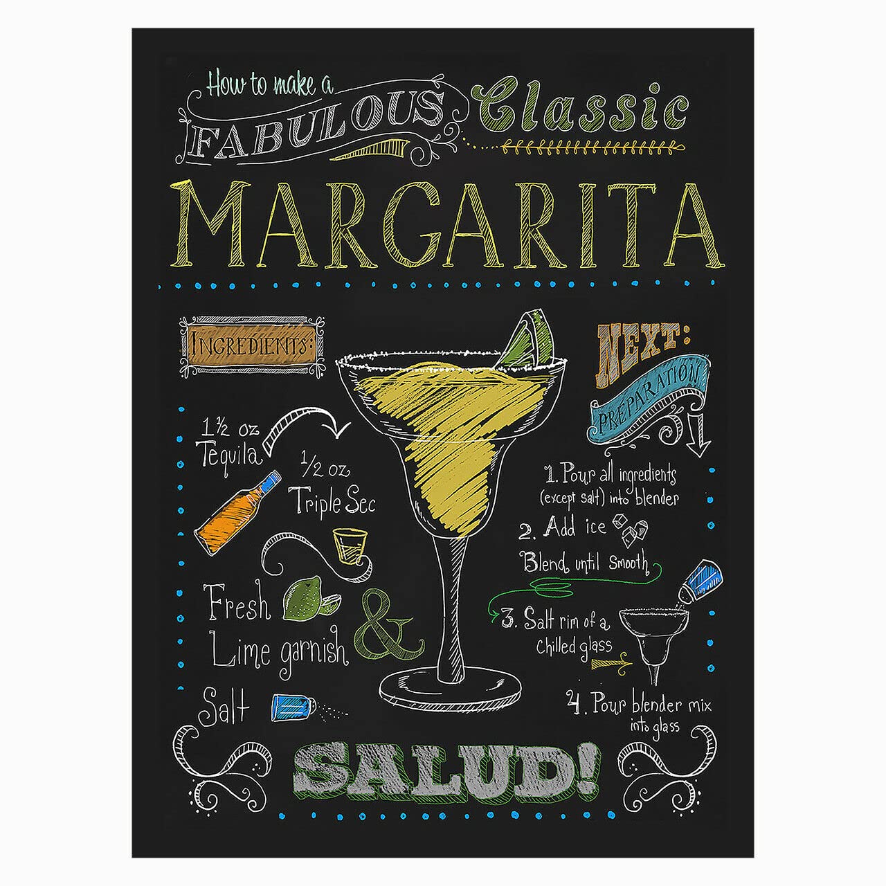 HOUVSSEN Margarita Vintage Metal Tin Sign Plaque Garage Bar Man Cave Home 6×8 Inch Tin Sign Plaque, Vintage Metal Tin Sign Indoor Outdoor Home Wall Decor Art Ideas Gifts.