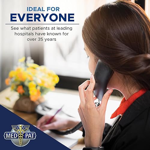 Miniatura 6 de Med-Pat T-4 - Teléfono Trimline con anillo y indicador de luz en uso, teléfono de pared con cable con control de volumen de rango completo,