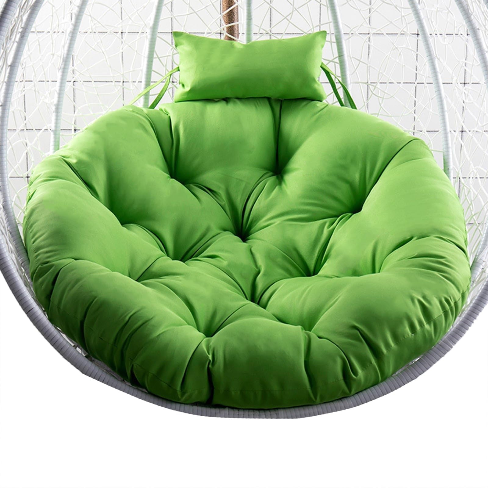 Meiiron Swing Egg Chair Replacement, Cushion Only, Removable Hanging Basket Cushion with Pillow and Invisible Zip, Hanging Basket Seat Cushion for Outdoor Patio, Garden(Color 7,Diameter 105cm)