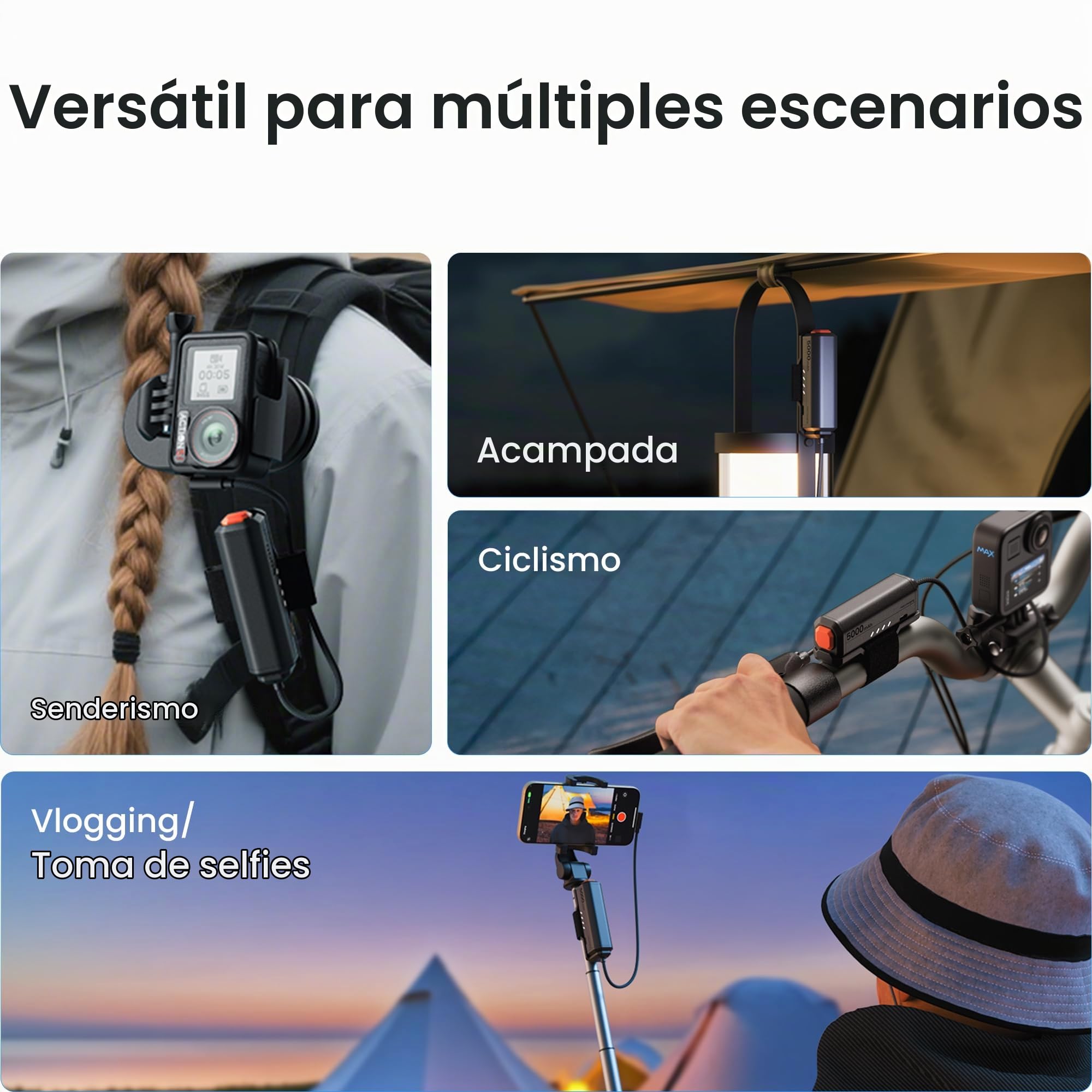 KIWI design P5000 Power Bank Compacto, 2 Paquetes 5000mAh Batería Compatible con Meta Quest 3/3S/2/Pro, Carga Rápida 20W, Intercambio para Energía Ilimitada,Adecuado para todos los Dispositivos Type-C