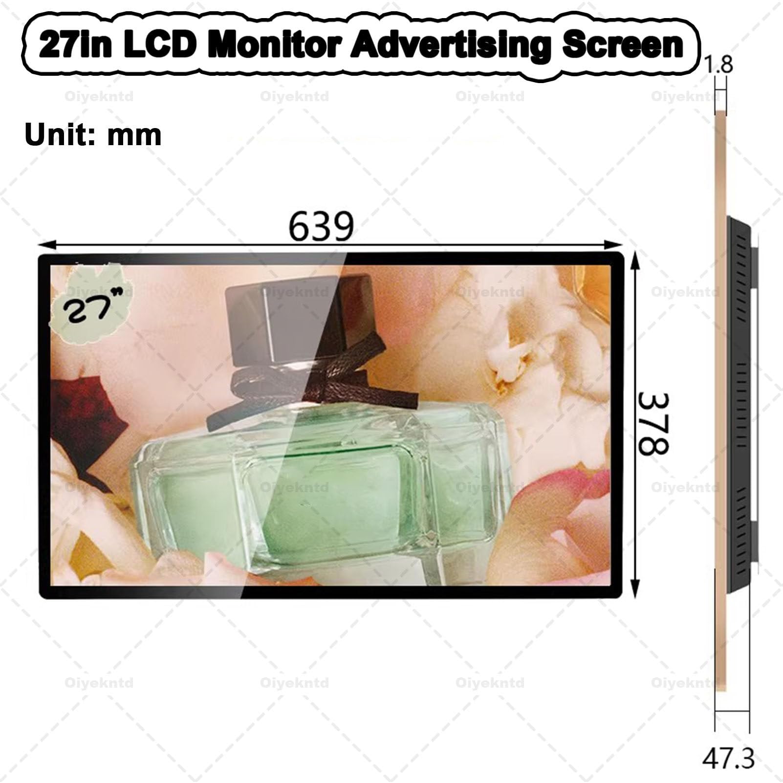 Digitaler Kiosk-Videoplayer für kommerzielle Werbung, geeignet für Restaurants, Bubble-Tea-Läden und Einzelhandel; Werbe-Mediaplayer, Digital Signage-Display, intelligenter Split-Screen 32in