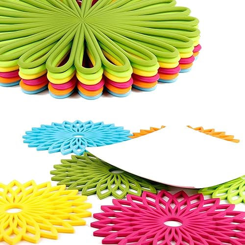 Miniatura 7 de MEFAN Salvamanteles de silicona - Alfombrilla de salvamanteles - Almohadillas calientes de cocina para ollasplatos calientes salvamanteles de tetera