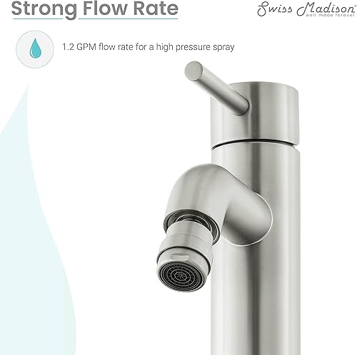 Miniatura 4 de Swiss Madison Well Made Forever SM-DF81N Ivy - Grifo de bidé en níquel