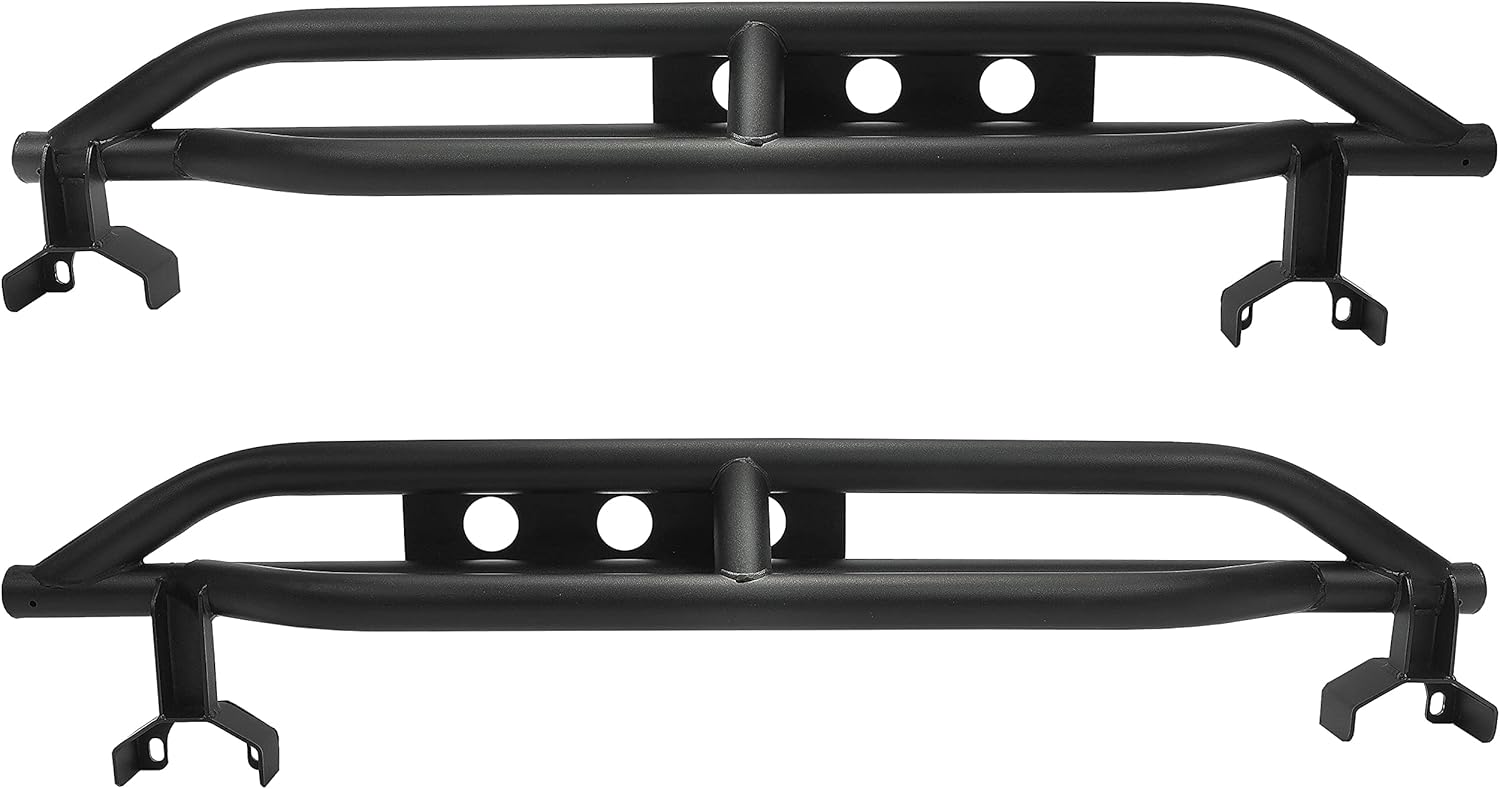54" Running Board Side Step Armor Compatible with 2007-2018 Jeep Wrangler JK 2Door Tubular Step Plates Rock Sliders Nerf Bars Rocker Guard Sliders Rails Steel
