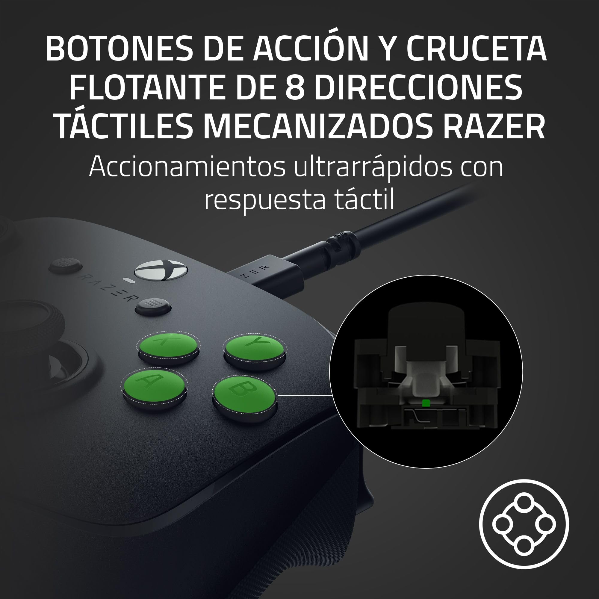 Razer Wolverine V3 Tournament Edition - Mando de deportes con cable para Xbox X|S y PC (botones de acción táctiles Mecha, HyperTriggers Pro, D-Pad de 8 direcciones, cable USB-C de 3m) Negro
