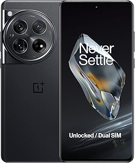 OnePlus 12 Unlocked Android Phone — Snapdragon 8 Gen 3 Phone w/ 16GB RAM, Hasselblad Camera, Dual SIM, 2K 120Hz ProXDR Display, 5400mAh Battery, SUPERVOOC Charging, OxygenOS (512GB, Silky Black)