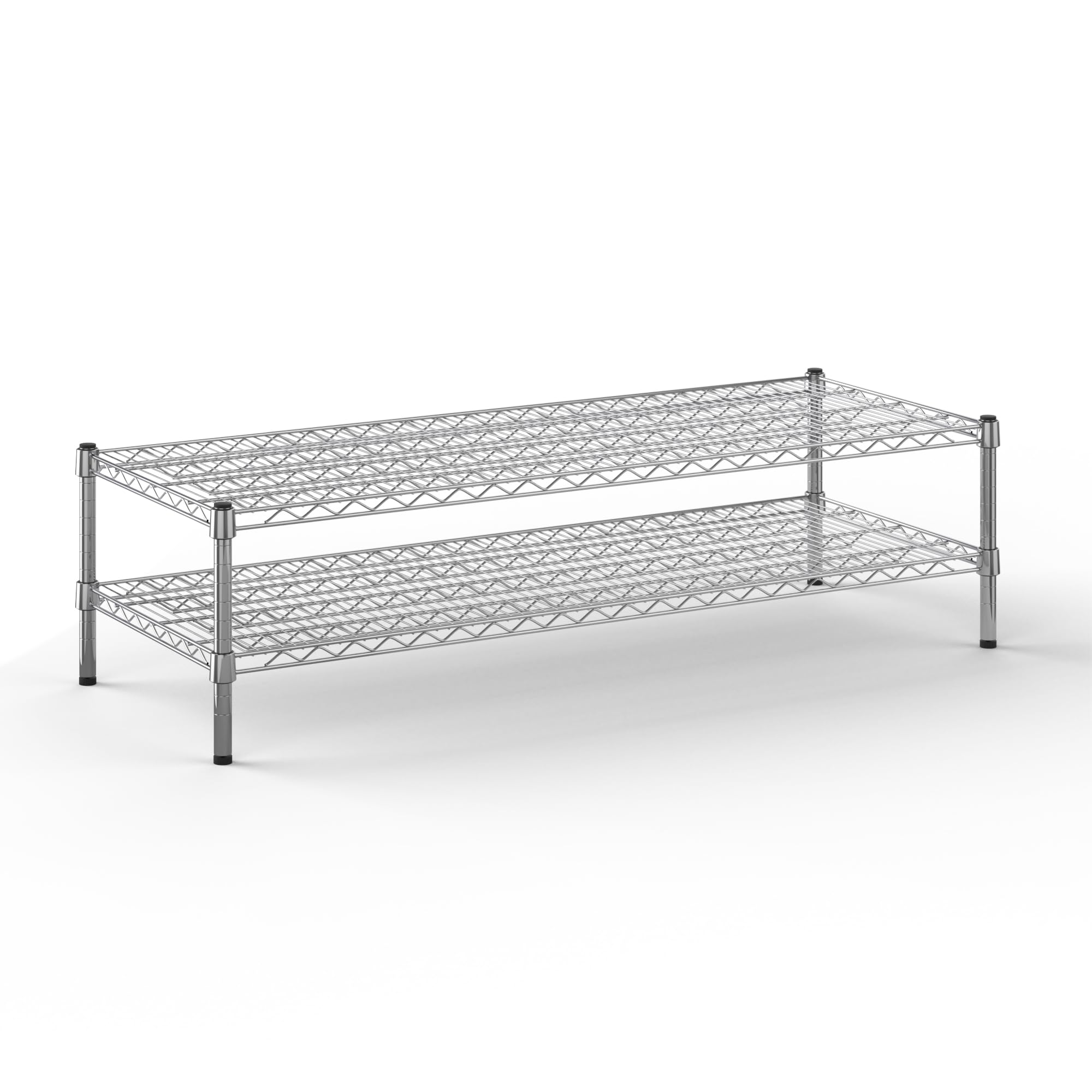 21" Deep x 54" Wide x 14" Height Wire Shelving Kit | 2-Tier | NSF Commercial Storage Rack Unit