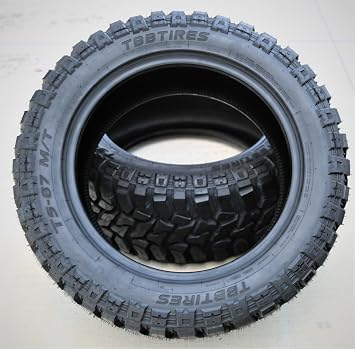 TBB TS-67 M/T Mud Off-Road Light Truck Radial Tire-37X13.50R20LT 37X13.50X20 37X13.50-20 128Q Load Range F LRF 12-Ply BSW Black Side Wall