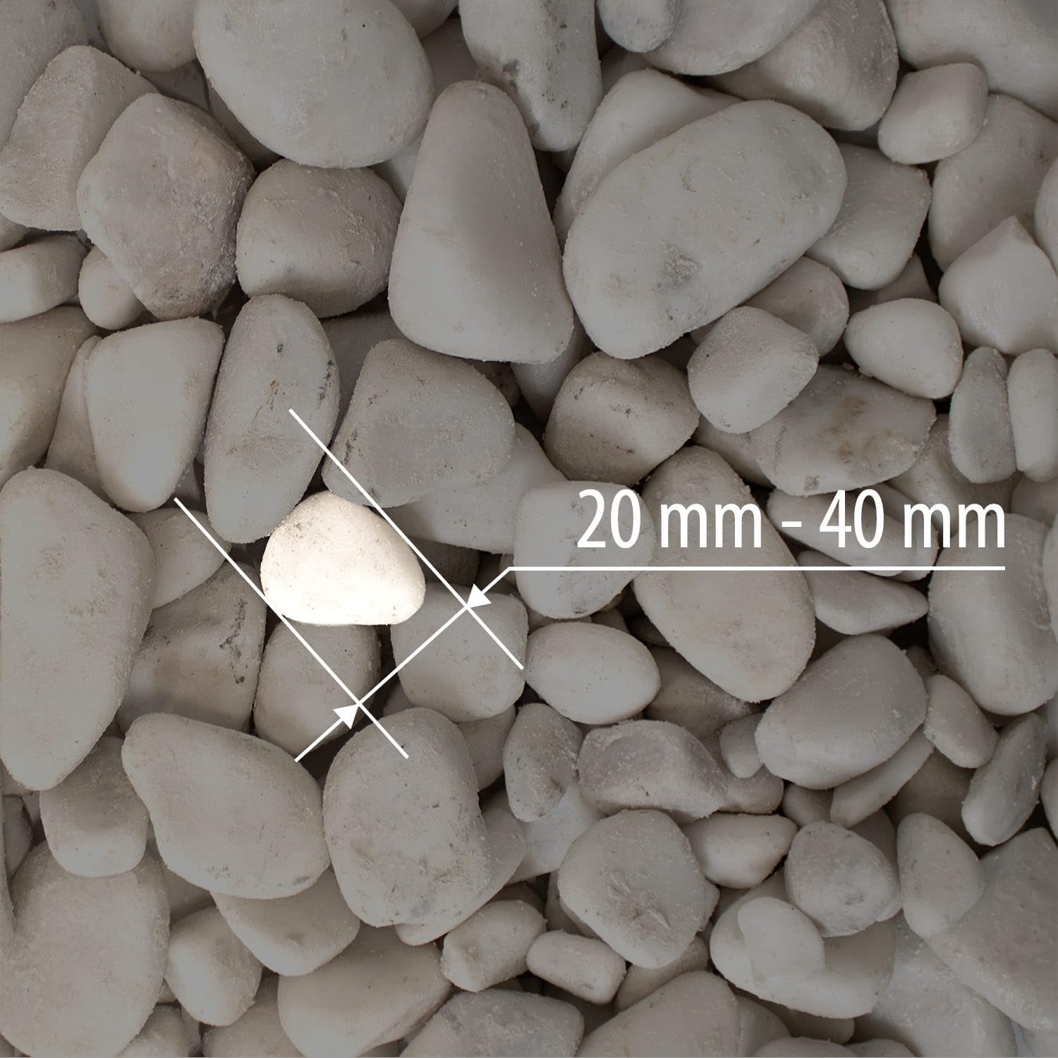 GALAMIO Zierkies Weiß 16-22 mm 500 kg (25 x 20 kg) 1 Palette