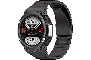FitTurn Bands Compatible with AMAZFIT T-Rex 2 Metal Stainless Steel Watch Band Replacement
