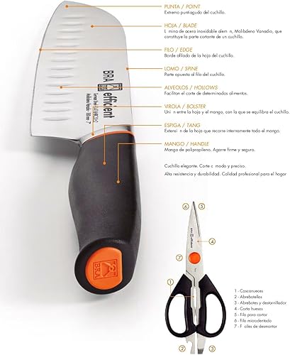 Miniatura 5 de Bra Cuchillo de Chef Efficient 1.2x2.0x12.6 in Gris