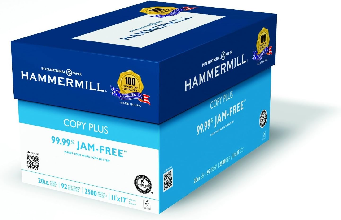 Hammermill Paper, Copy Plus, 20lb, 11 x 17, Ledger , 92
