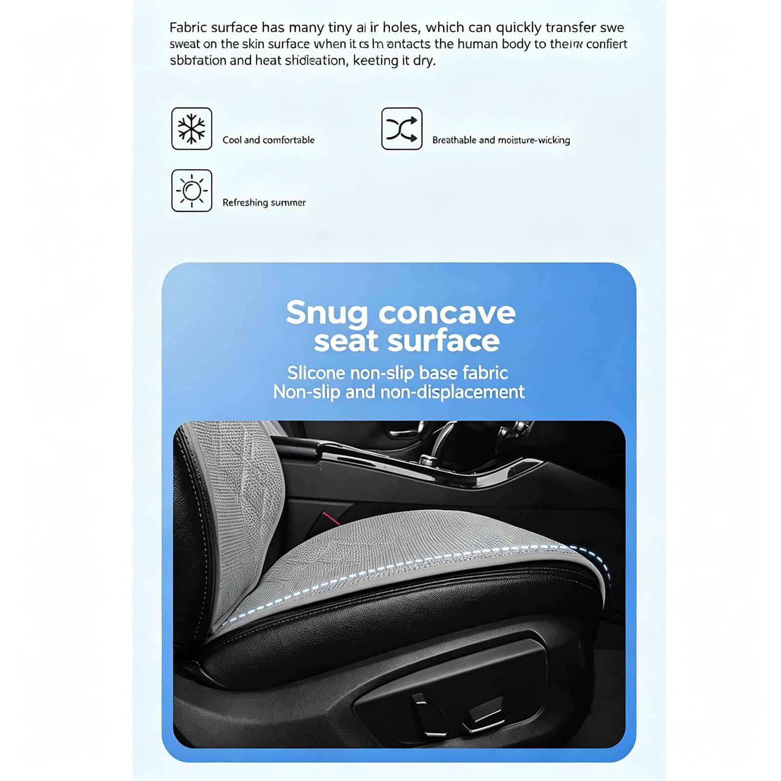 Cuscino Sedile Auto per Peugeot RCZ 2009-2015 Comodo | coprisedili traspirante imbottitura antiscivolo teli protezione lino estivo fodera ergonomico fresco lavabile tappetino
