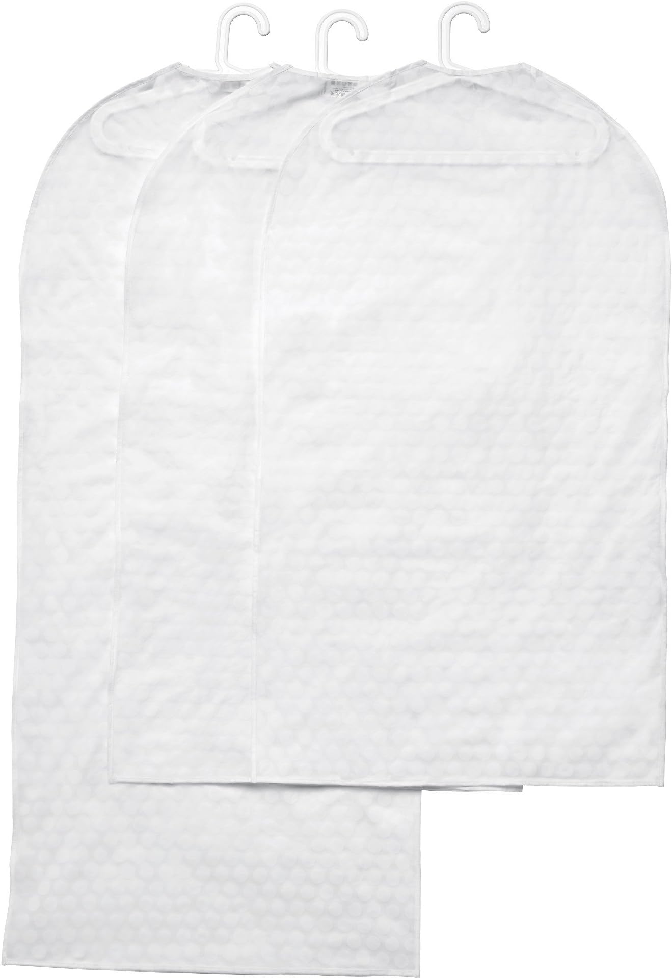 Garment IKEA Clothes Covers Storage Bags Pluring 3 Transparent White, 2 Small 1 Large Covers